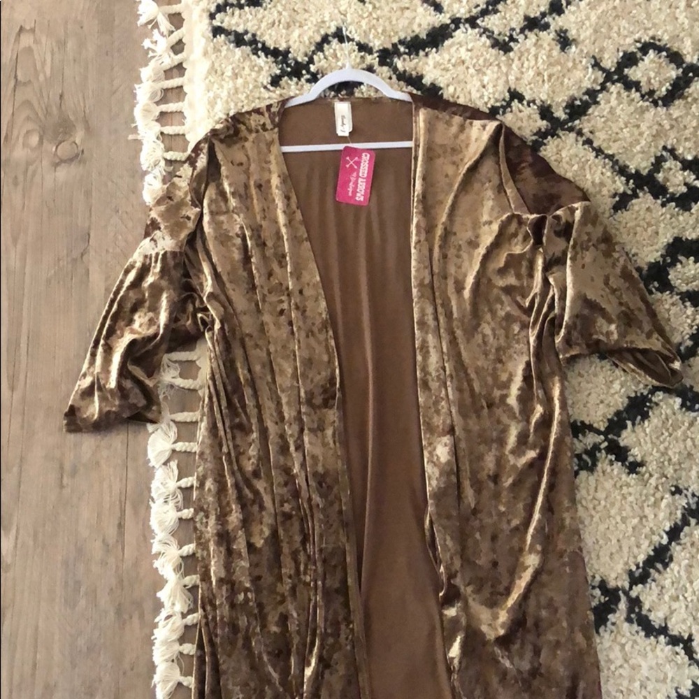 Gold Velvet duster